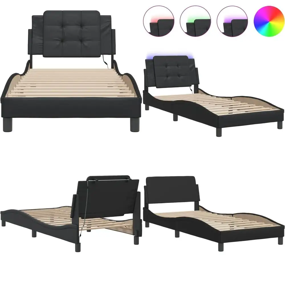 

LED-Equipped ZQQO Bed, Mattress-Free, Ideal for Hotel-Style Bedroom Decor, 39.4x79.9