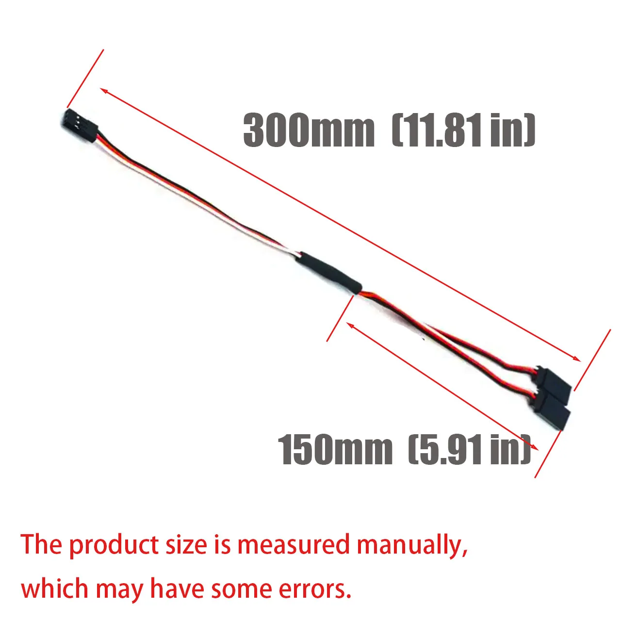 5pcs 300/500mm RC Servo Y Extension Cord Cable Lead Wire For RC Servo JR Futaba RC Airplane Helicopter Car DIY