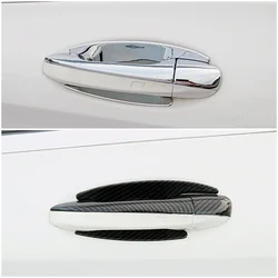 For Mercedes Benz GLA Class H247 GLA200 GLA220 GLA250 2020 2022 Car Part Carbon Fiber Color Refit Chrome Door Handle Cover Trim