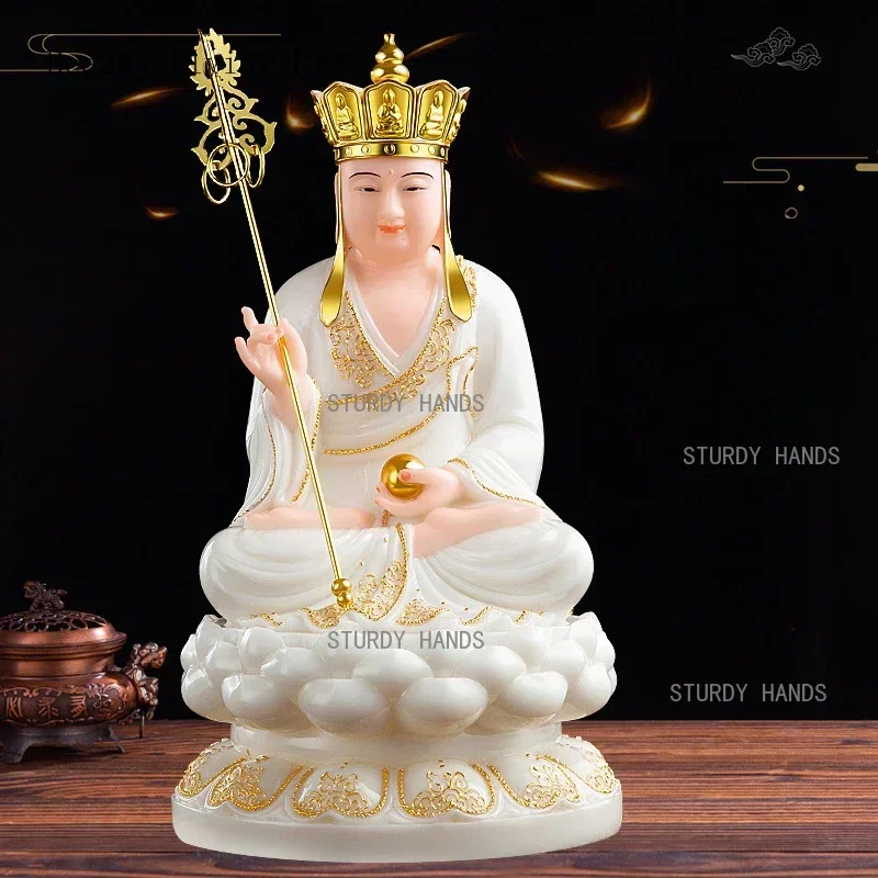 

1 Pcs Resin Ground Tibetan King Buddha Statue Ornament Feng Shui Accessories Living Room Home Decoration Statue Sculpture