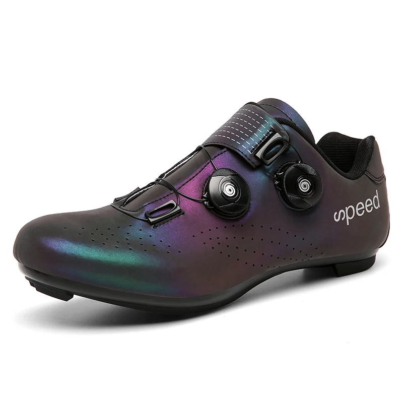 AliExpress pscownlg Professional Road Cycling Shoes SPD Flat Pedal Clip-in Shoes Outdoor Large Size Racing Bike Sports Shoes for Men and Women