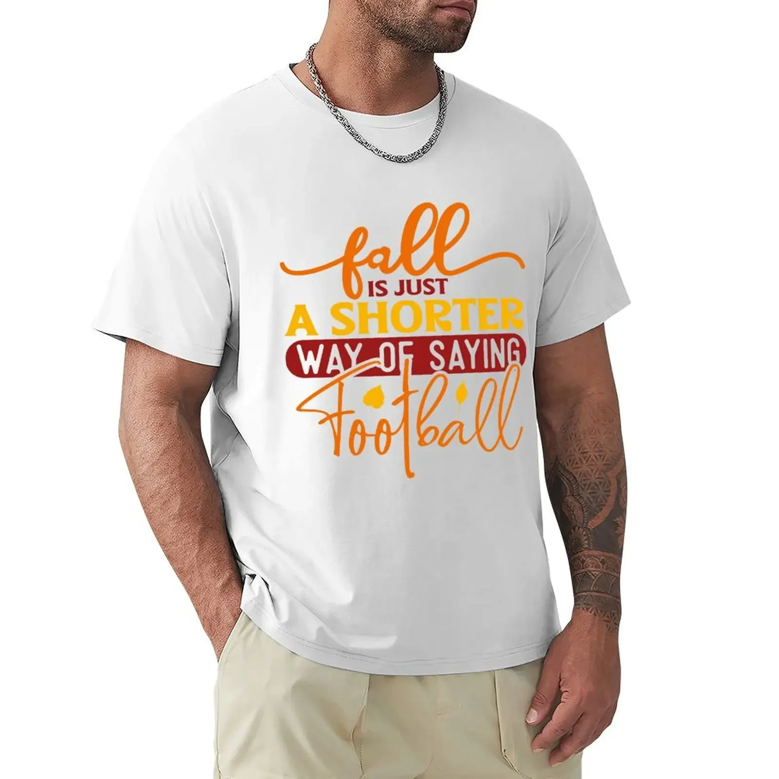 fall is just a shorter way of saying football T-Shirt quick-drying plus sizes summer clothes men clothings