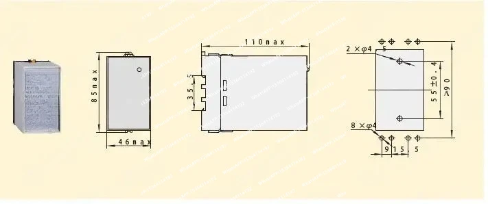 Three Phase Elevator Phase Sequence Protection Relay for Lift Parts Elevator Relay with Socket XJ3-G