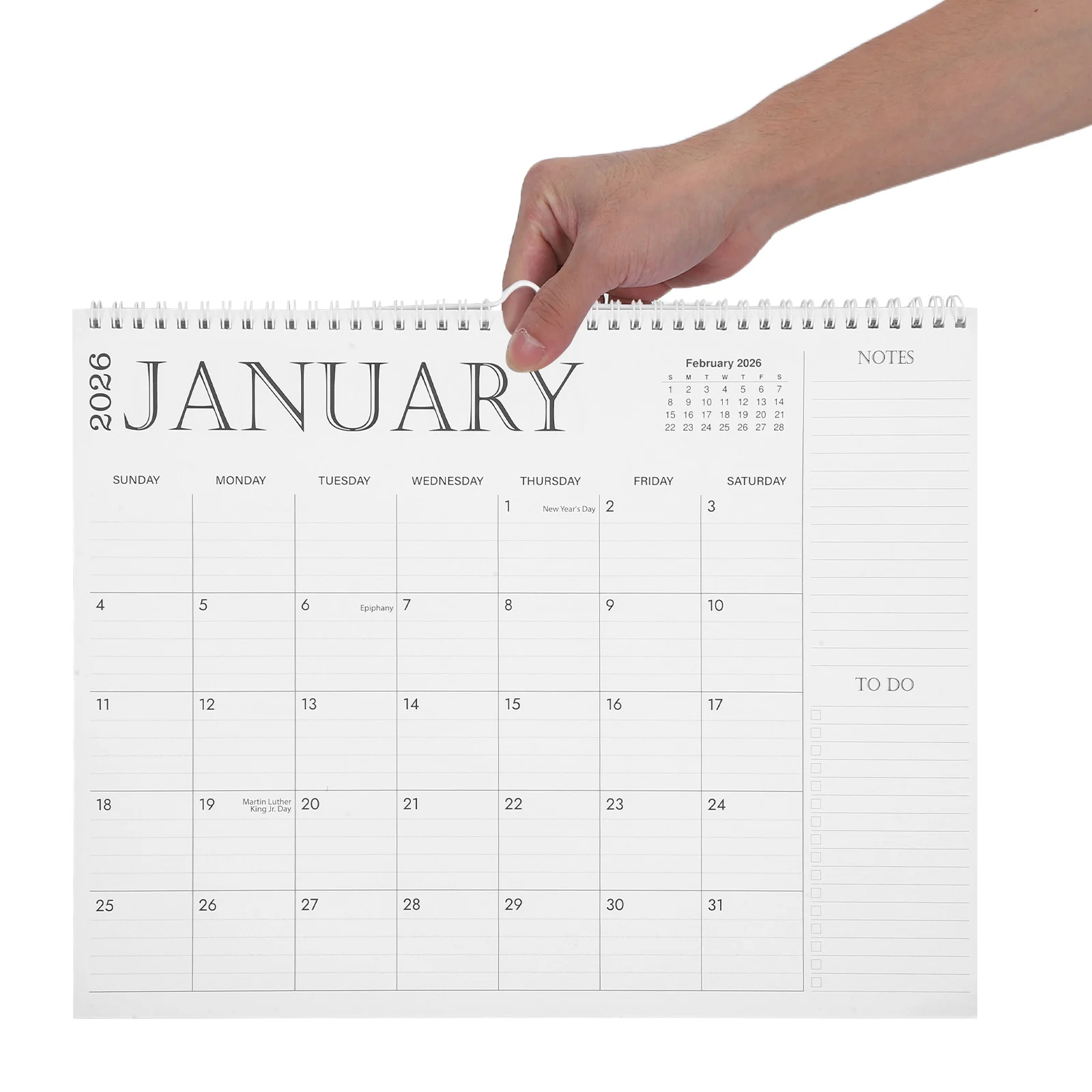 

2026 Wall Calendar Large Monthly Planner Jan 2026-Jul 2027 Yearly Family Office School Spiral Binding Holidays Dates Twin Wire