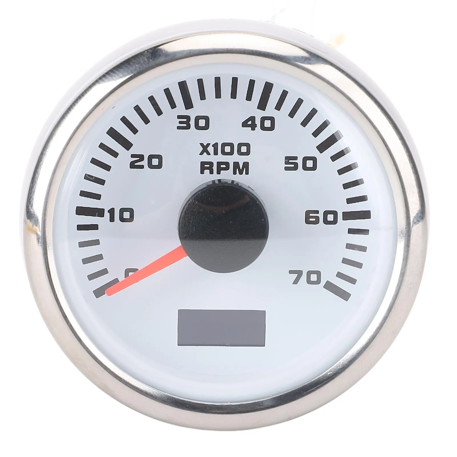 52 mm 7000 U/min Drehzahlmesser mit Betriebsstundenzähler, 7-Farben-Hintergrundbeleuchtung, DC 9–32 V Drehzahlmesser für LKW, Traktor, Auto, Wohnmobil, Boot