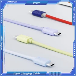 PANDAER 100W High Power Fast Charging Cable USB-C Graphene Shielding Layer LSR Soft Wire Support iPhone Meizu 21 Series Charge