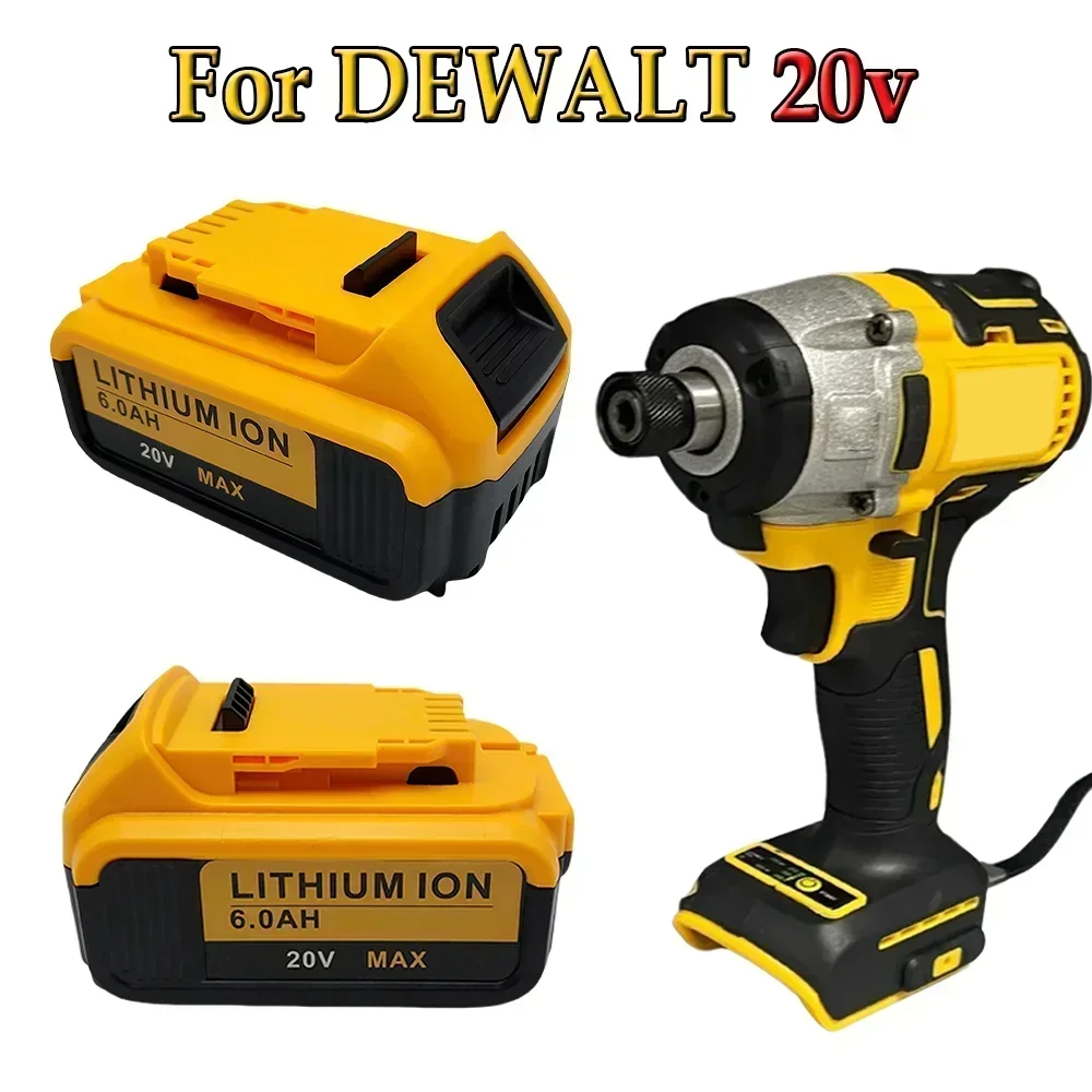 DCB200 20V 6000mAh Lithium Rechargeable Battery For DEWALT 18V 20V DCB184 DCB182 DCB180 DCB181 DCB182 DCB201 DCB206