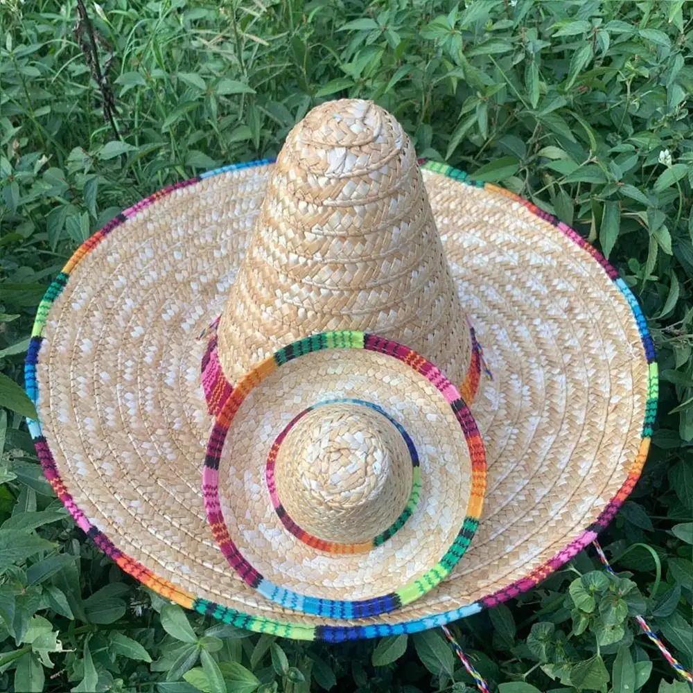 New Unisex Mexican Beach Hat Sunscreen 14cm/22cm/35cm/43cm Sun Protection Hat Carnival Sharp Hat Men Women Outdoor