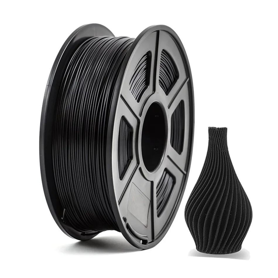 PLA 3D Printer Filament 1.75mm 1KG Black Consumable for FDM 3D Printing Low Shrinkage Non-warping