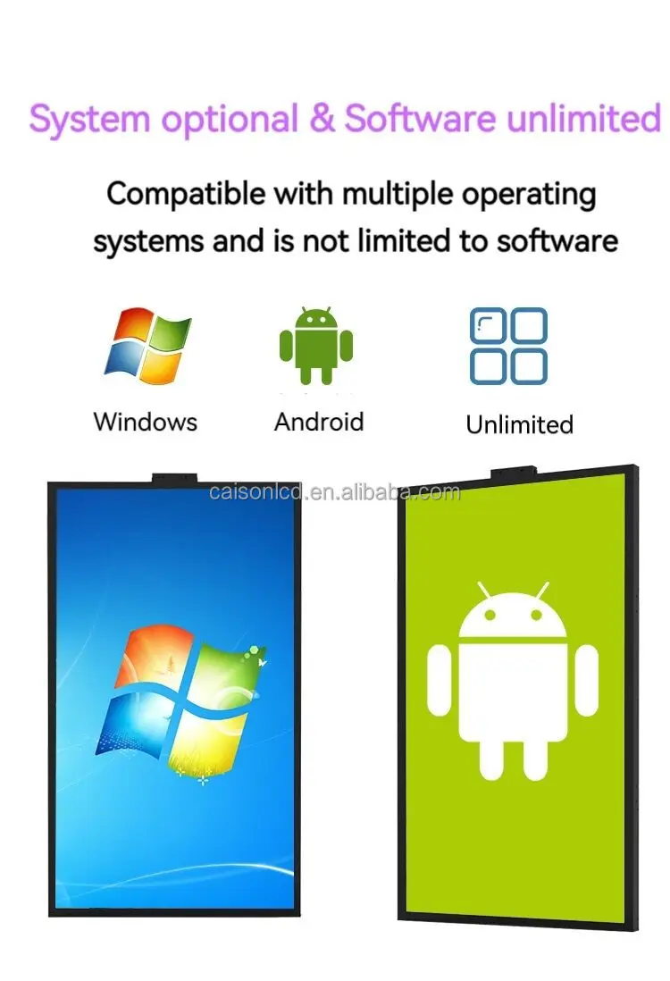 43-Zoll bewegliche Rotation Touchscreen Digital Signage Werbemaschine Wandmontiertes LCD-Display Fernbedienung Aufzug Verwendung