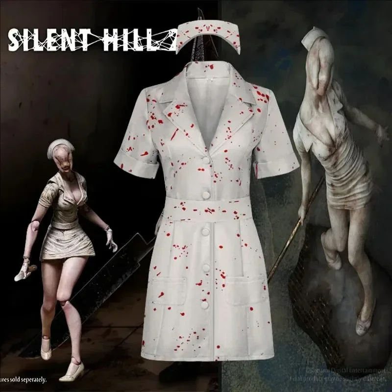 Female Nurse Cos Serving Silent Hill Horror Zombie Nur-se Cosplay Costumes Anime Cosplay Love Live school girl role play clothes