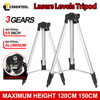 CONENTOOL 1.2/1.5M Laser Level Tripod Adjustable Height 3 Gear Tripod Bracket Thicken Aluminum Tripod Stand Tool For Laser Level