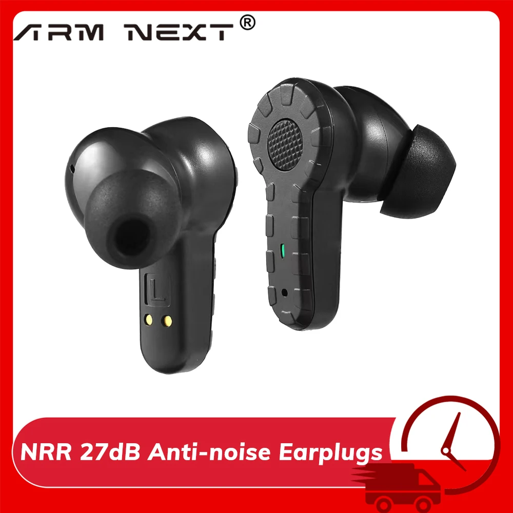 

ARM NEXT NRR27db Electronic Earplugs Headset Anti Noise EarPlug Noise Canceling for Hunting Shooting Earmuff Outdoor/Indoor Mode