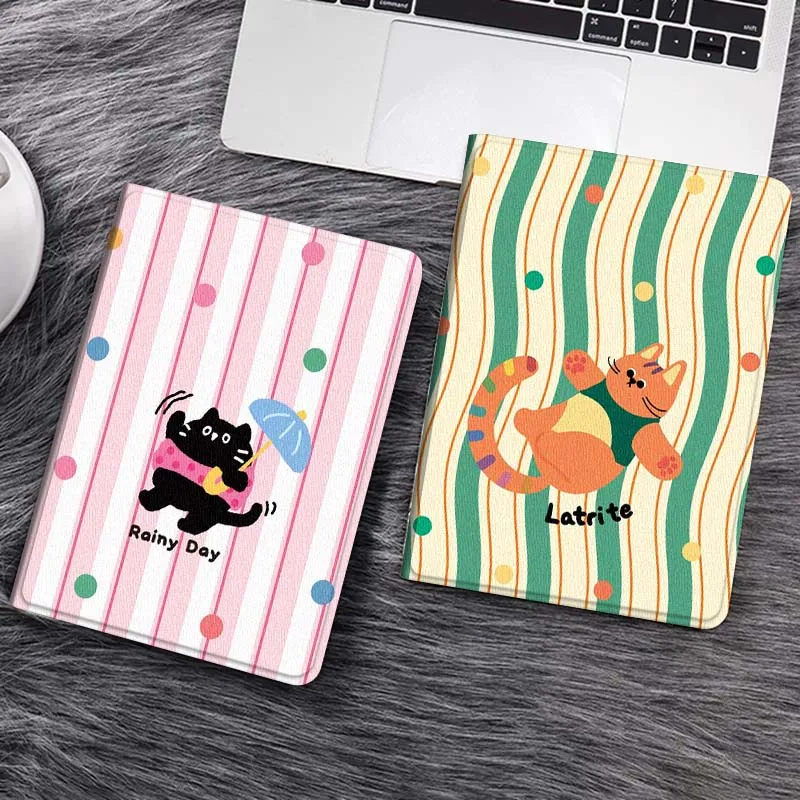 

Colorful Sweet Cat Art Tablet Case For iPad Pro Air 5th 6th 7th 13 M3 M4 M5 12.9 13.3 inch 2018 2022 2024 2025