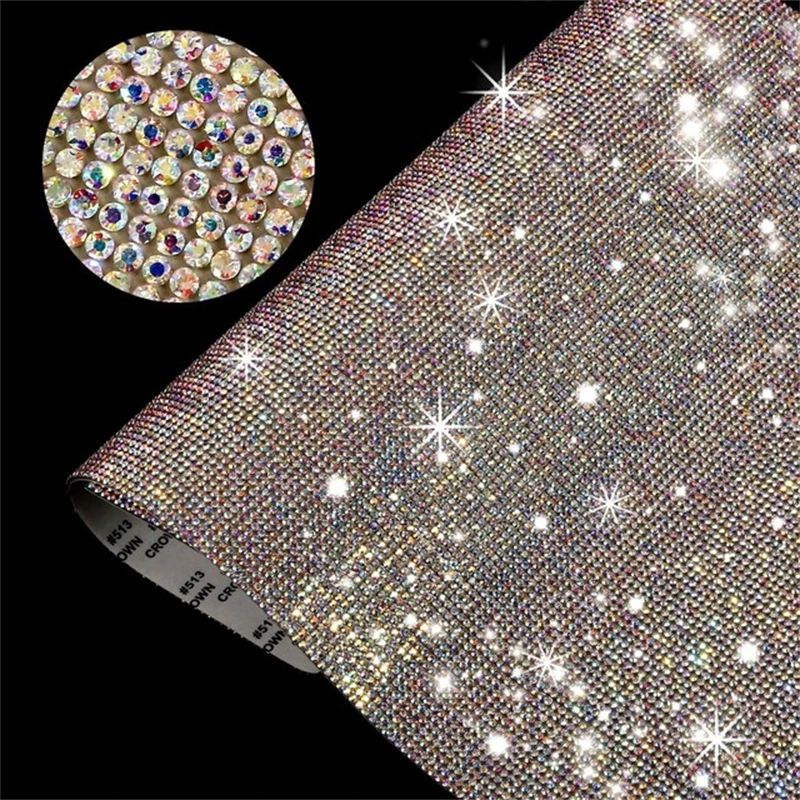 Glitter Rhinestone Sheet Sticker DIY Sticker Self Adhesive Glitter Rhinestones Crystal Gem Stickers for Car Decoration