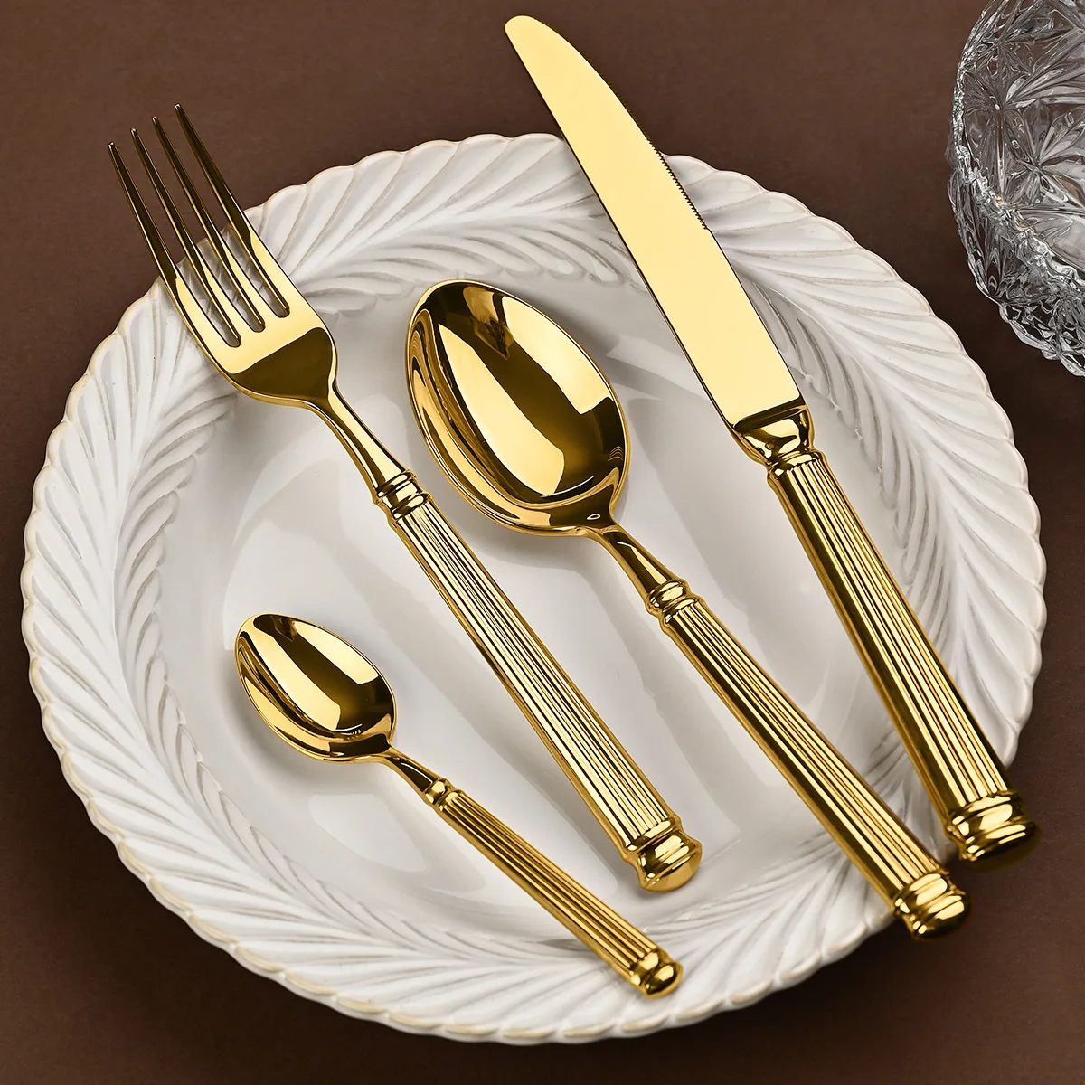 Roman column 304 stainless steel tableware high-end restaurant steak restaurant western tableware tableware tableware