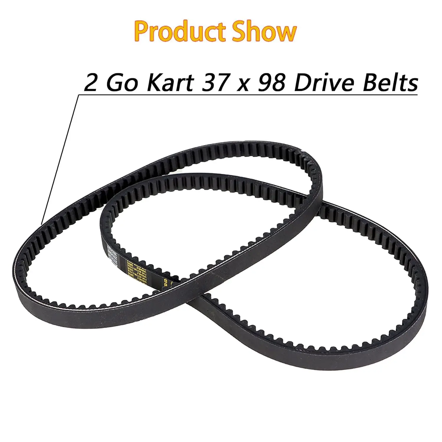 Go Kart 37x98 Drive Belt Replacement for Comet Torque Converter 203597 Replaces 10042 (2)