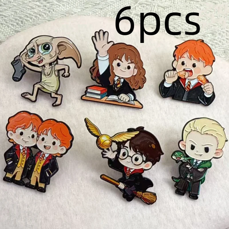 6 Stück Anime-Broschen Cartoon-Emaille-Anstecknadeln für Damen Revers-Rucksack-Abzeichen Modeschmuck-Accessoire Geschenk