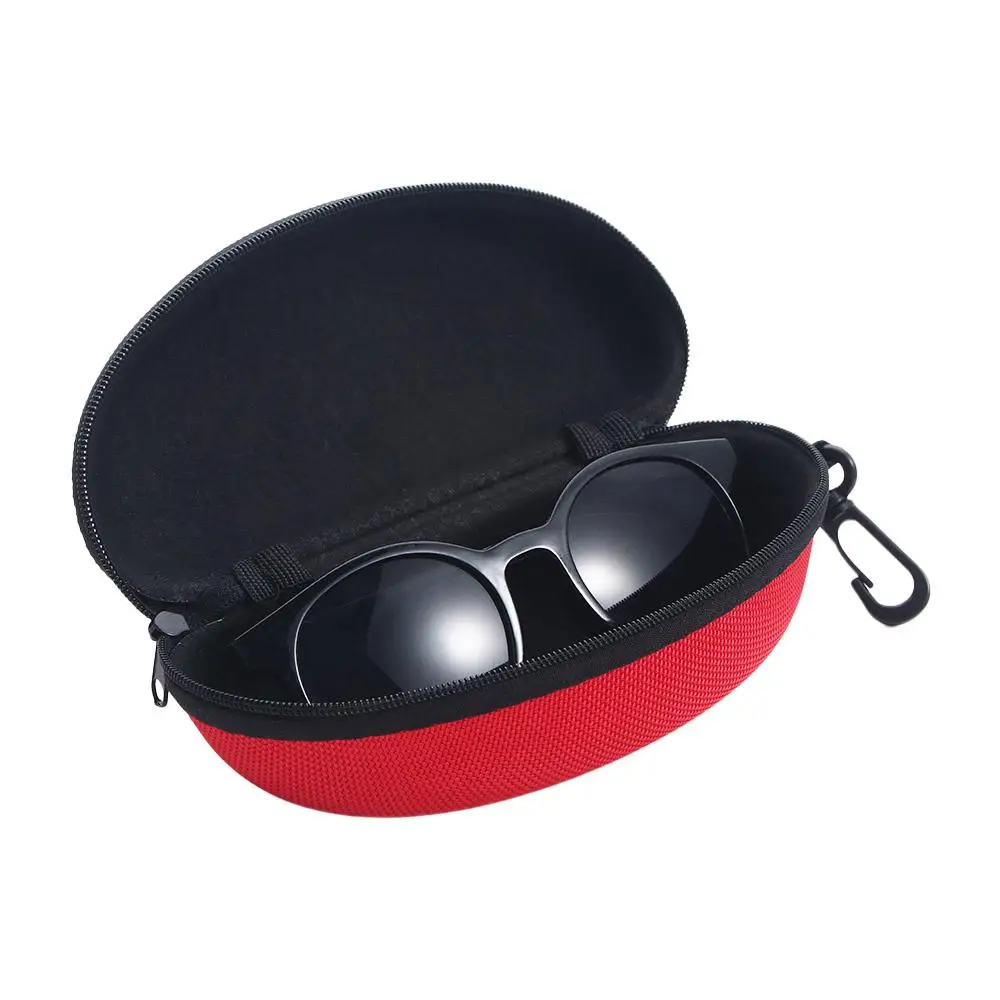 Portable EVA Zipper Box Men Women Eyewear Storage Box with Hook Shell Clam Pouch Eye Glasses Box Hard Case Sunglasses Bag