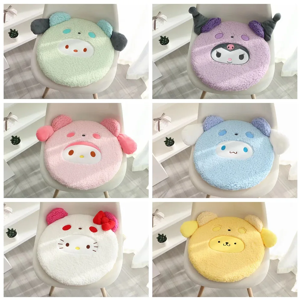 

MINISO Cinnamoroll Kuromi Anime Kawaii MINISO Home Cotton Seat Cushion Cute Hello Kitty Chair Mat Gifts Lovely Toys for Kids