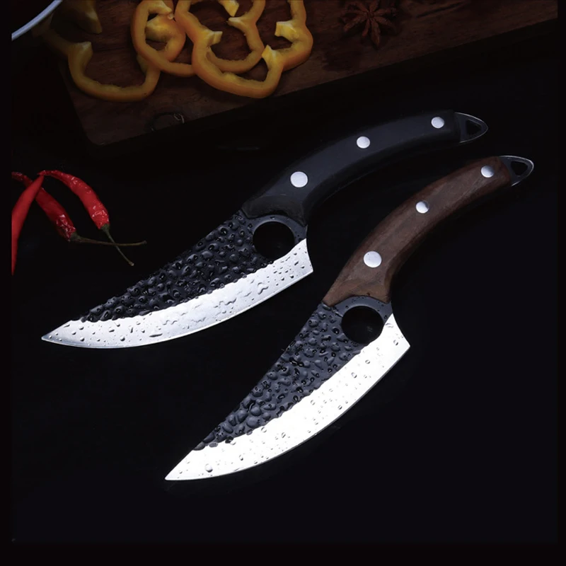 

New 5.5 inch Boning Knife Handmade Forged Serbian Chef Knife Butcher Kitchen Knife with Full Tang Handle Leather Knife Sheath