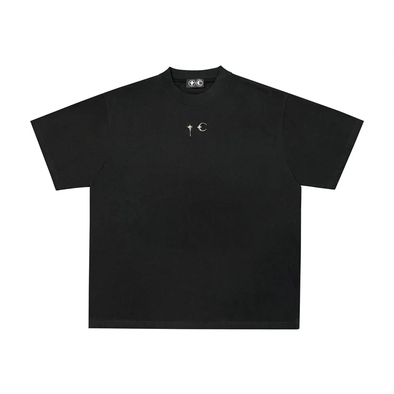 

High Street THUG CLUB Американский модный бренд Свободная футболка из чистого хлопка с короткими рукавами Мужская повседневная футболка Женские модные футболки Топ
