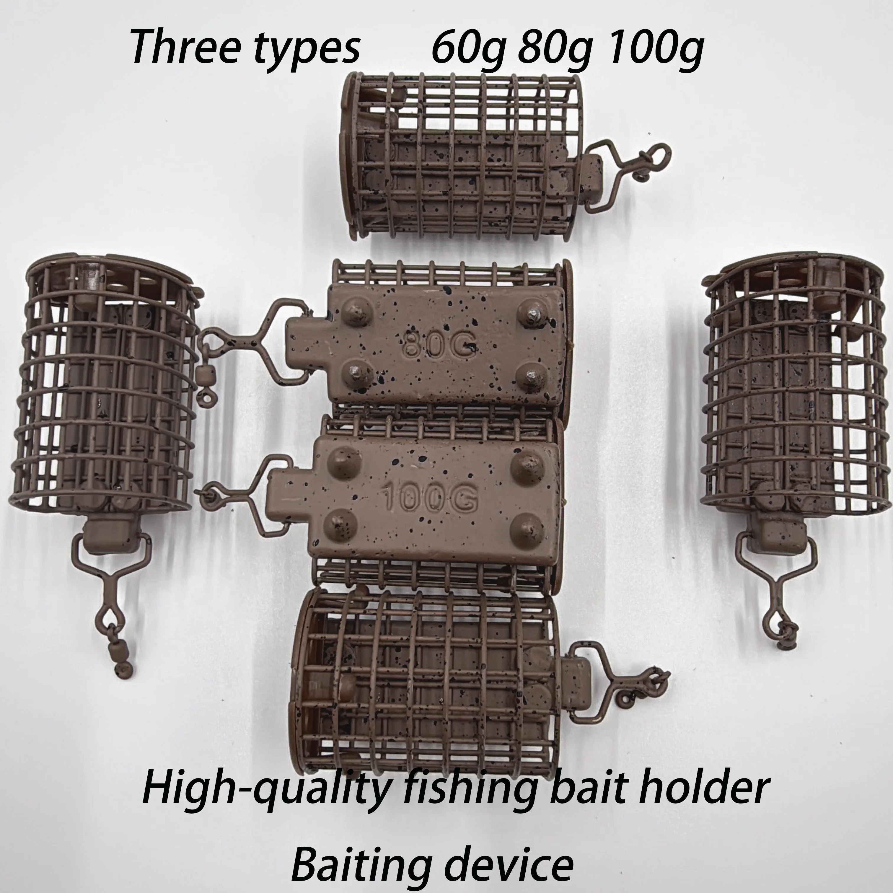 Heavy-Duty Fishing Bait Cage 60g 80g 100g. Carp Bait Cage - Used for Fishing Tackle and Feed Fishing. High-Quality Fly Fishing Bait Cage, Durable Construction, Fishing Accessories, Premium Fishing Tools