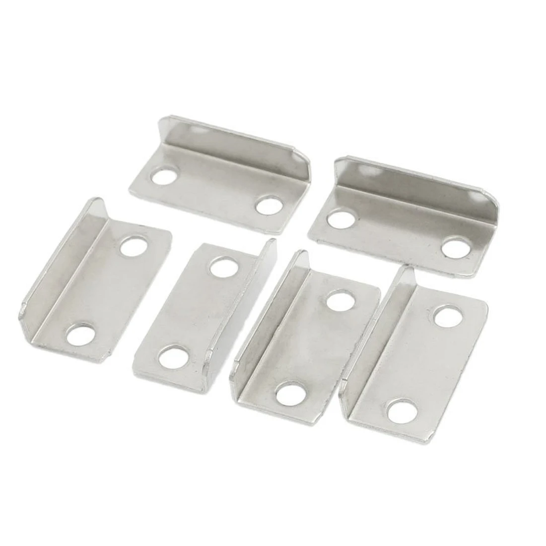 10 Pcs Home Office Silver Tone Metal Right Angle Drawer Lock Strike Plate