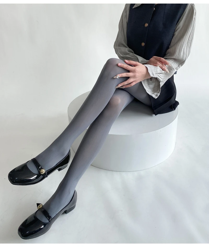 Frühling Herbst Damen Einfarbige Strumpfhose Feminine Samt-Slim-Fit Weiche Strumpfhose Mädchen Leggings Superelastische Strümpfe Sexy Mujer Unterwäsche – Detail 6