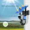LS VISION 야외 와이파이 태양광 카메라, 4G SIM 카드, 듀얼 스크린 PIR 감지, 자동 추적 CCTV 보안 카메라, 4K 20X 줌 5
