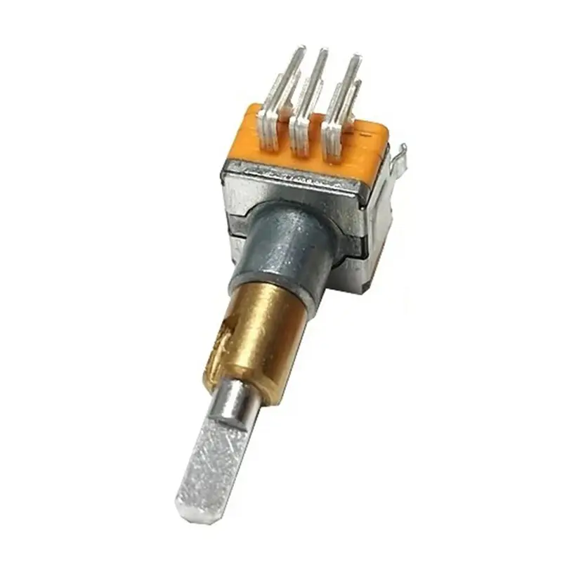 EYFL-2X EC11 Encoder Dual-Shaft Axis EC110701N2B With Push Button Switch 30 Position 15 Pulse 8Pins 25MM Half Shaft