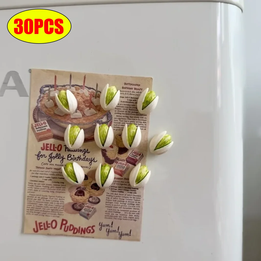 30 Adorable And Cheerful Pistachio Fridge Magnets, Perfect for Holding Polaroid Photos And Notes on a Bulletin Board Christmas