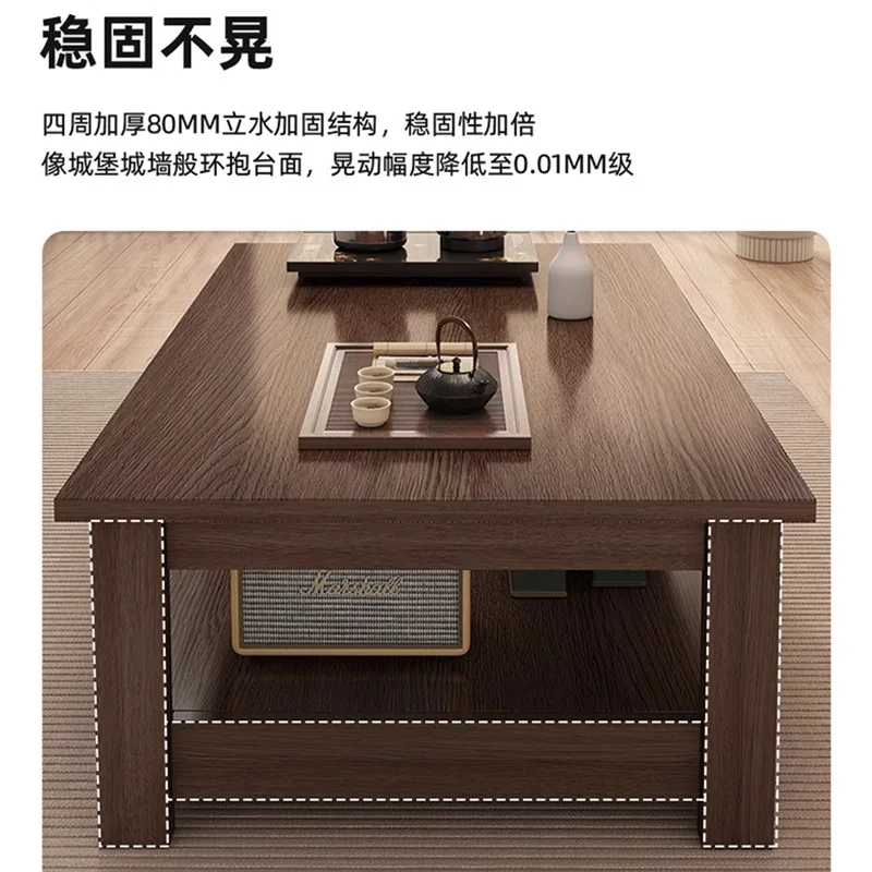 طاولة قهوة على طراز العصور الوسطى لغرفة المعيشة، طاولة شقة صغيرة منزلية، طاولة قهوة منزلية متحركة وبسيطة للإيجار