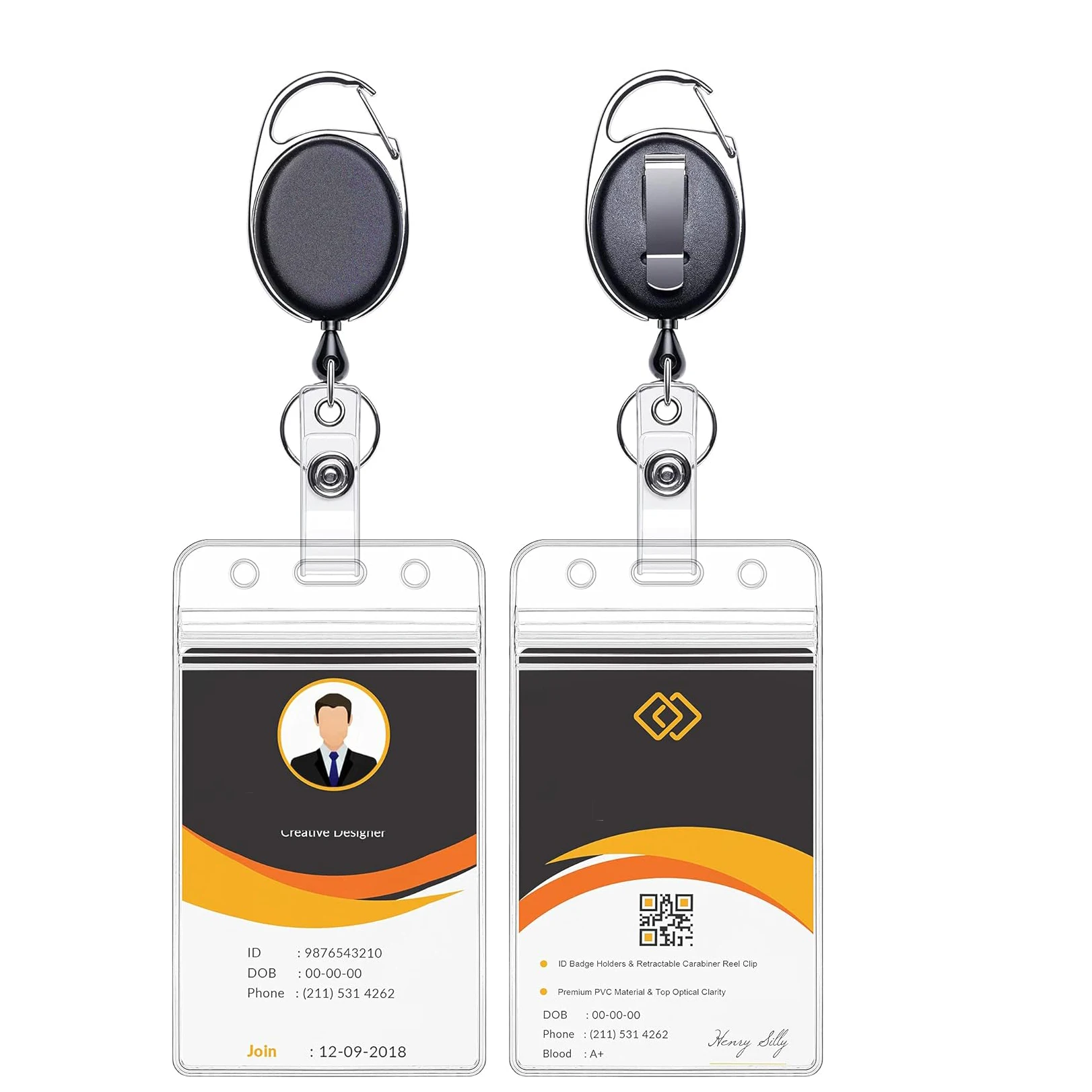 Transparent ID card holder