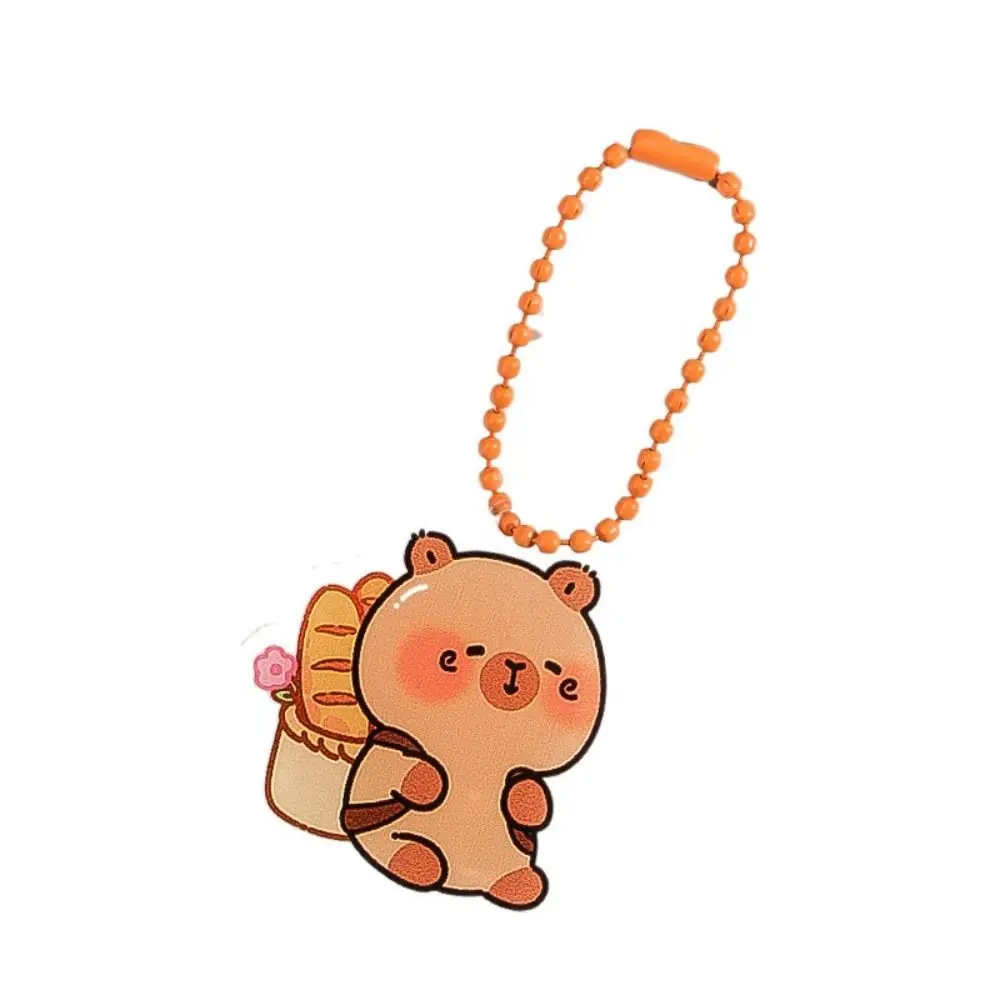 Decor Lovely Capybara Keychain Acrylic Cartoon Bag Charm Pendant Gift