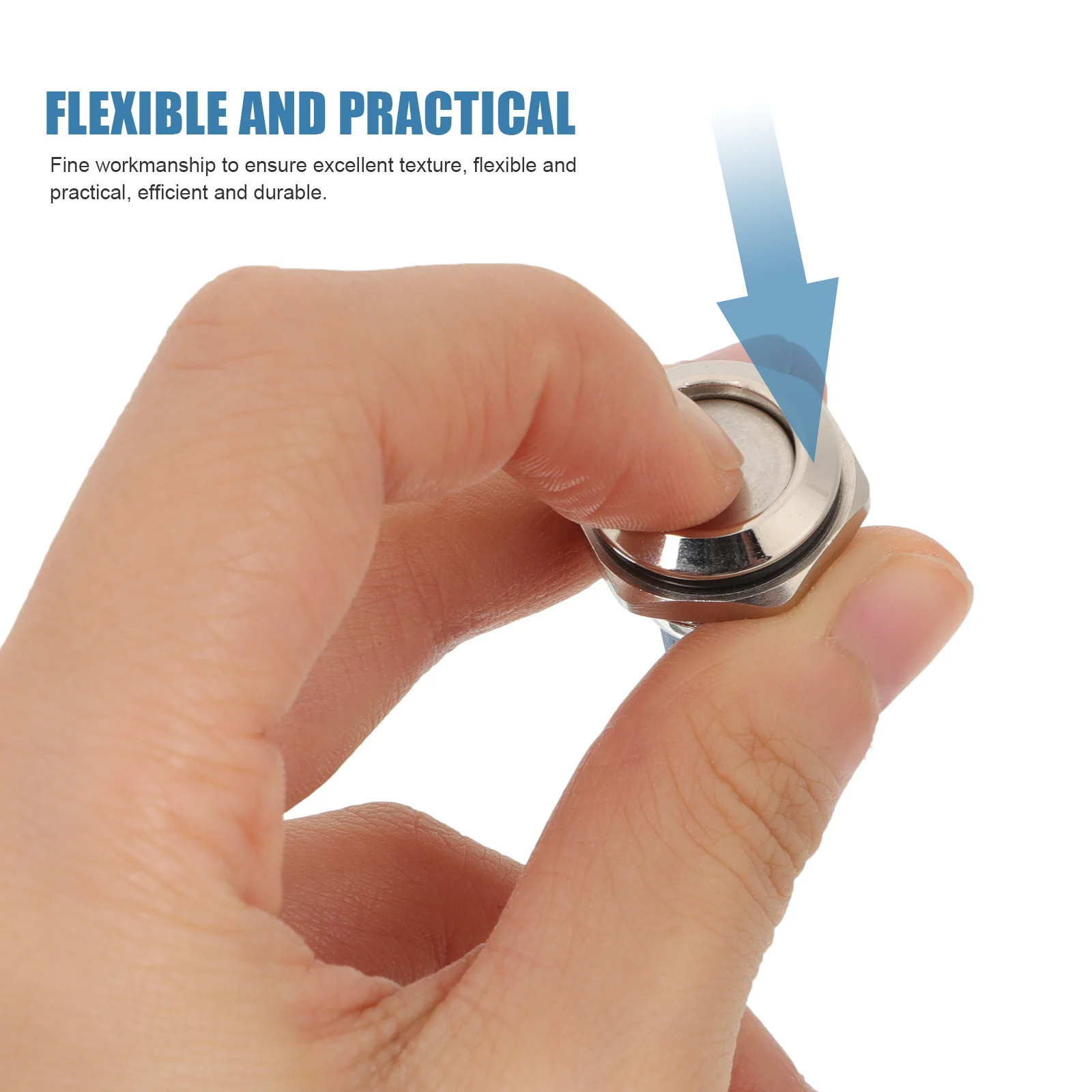 2 Pcs Door Bell Button Doorbell Kit Component Push Buttons Ringer Wired for Apartment