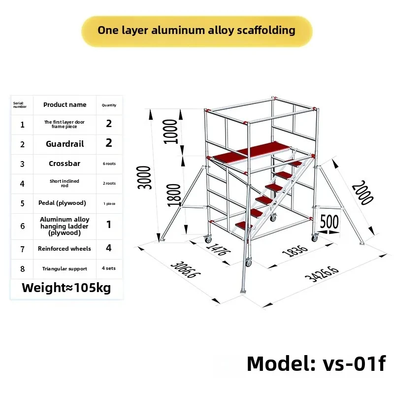 

high quality Aluminum alloy scaffolding mobile activity high altitude platform