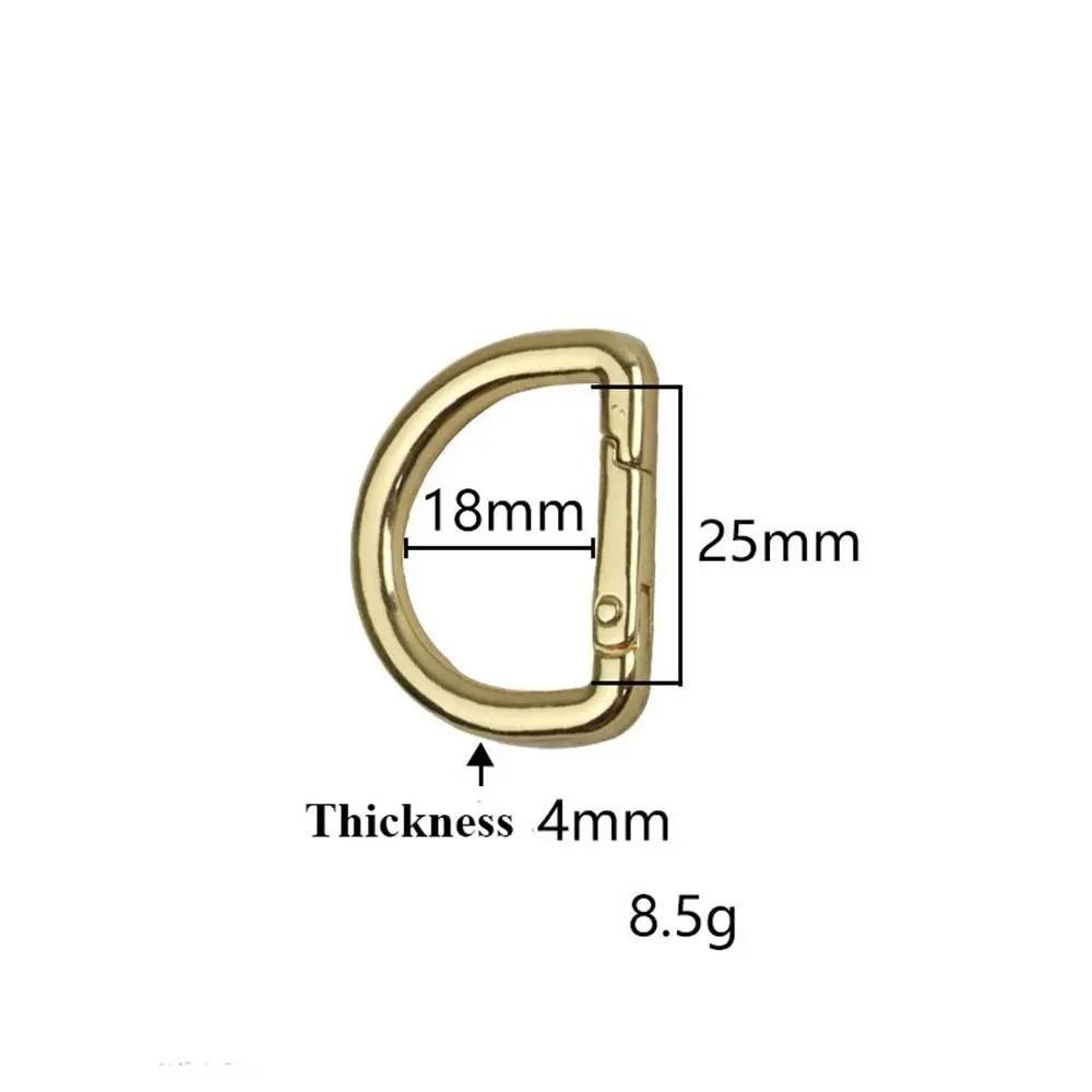 2pcs Zinc Alloy Plated Gate Buckle New 25*18mm Multicolors Purses Handbags Carabiner Spring D Ring Outdoor Tool