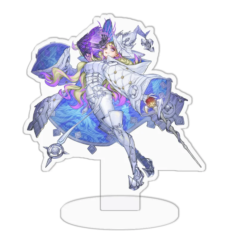 Anime jogo fãs presente ornamentos de mesa yugioh acrílico sinal de pé mágico escuro menina labrado ki-sikil ornamento decoração brinquedo