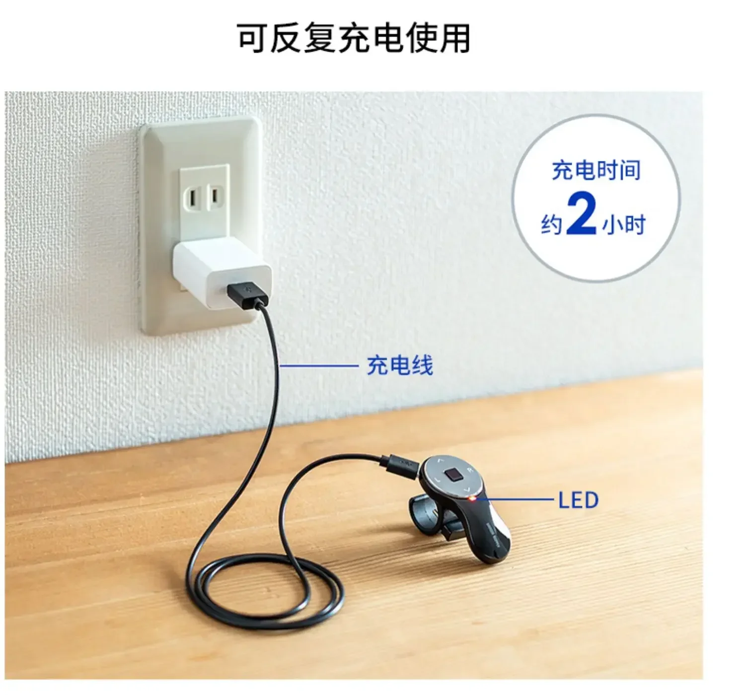 SANWA Wireless Ring Mouse Mini Charging TypeC Air Flying Page Flip Lazy