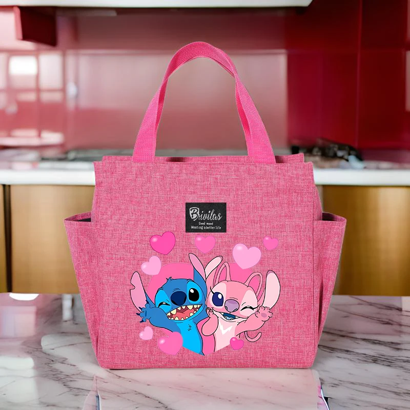 스티치 절연 도시락 가방 - 방수 옥스포드 천, 알루미늄 호일, 직장, 학교, 피크닉을 위한 휴대용 및 재사용 가능한 정사각형 토트