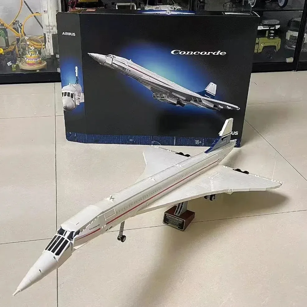 2025 NEW 10318 ICONS Concorde Airbus Famous Supersonic Commercial Passenger Airplane Model Building Blocks Toys For Kids Gifts