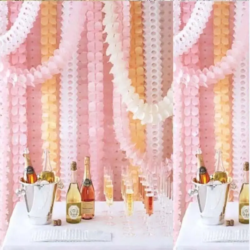 Color Four Leaf Clover Paper Garlands Craft For Wedding Garden Birthday Party Baby Shower Party Decoration Supplies Home