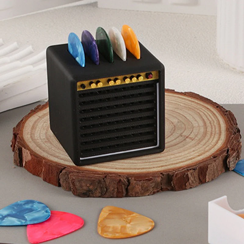 منظم اختيار الجيتار المحمول المطبوع ثلاثي الأبعاد؛ يأتي مع درج مدمج، مقاوم للماء والغبار #4