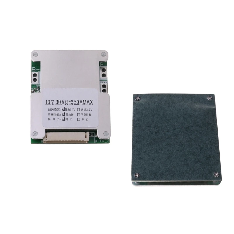 BMS 13S 48V 50A 18650 Li-ion Lithium Battery Pack Protection Equalizer Board PCB Balance Circuit Board for Electric Vehicles