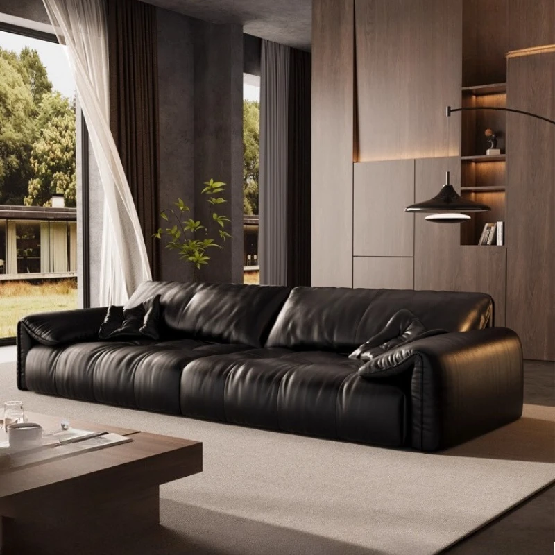 

Роскошный современный французский кожаный диван в стиле ретро для гостиной, прямой ряд, американский диван, маленькая квартира, скандинавская мебель, диван для дома