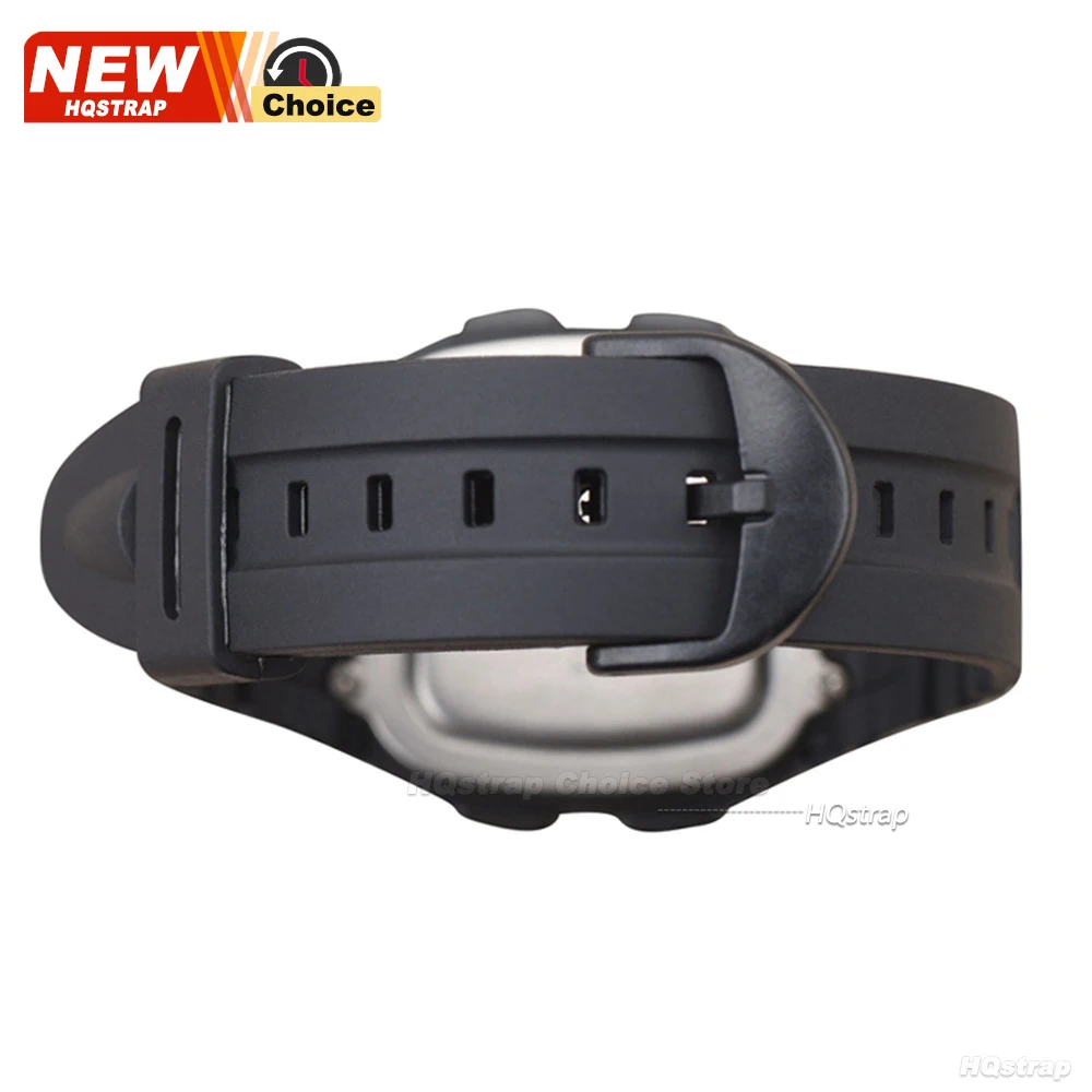 Rubber Watchband Strap for Casio W-96h Watch Band Model 3239 PU Bracelet Women Men Waterproof Wristband Watches Accessories image 3