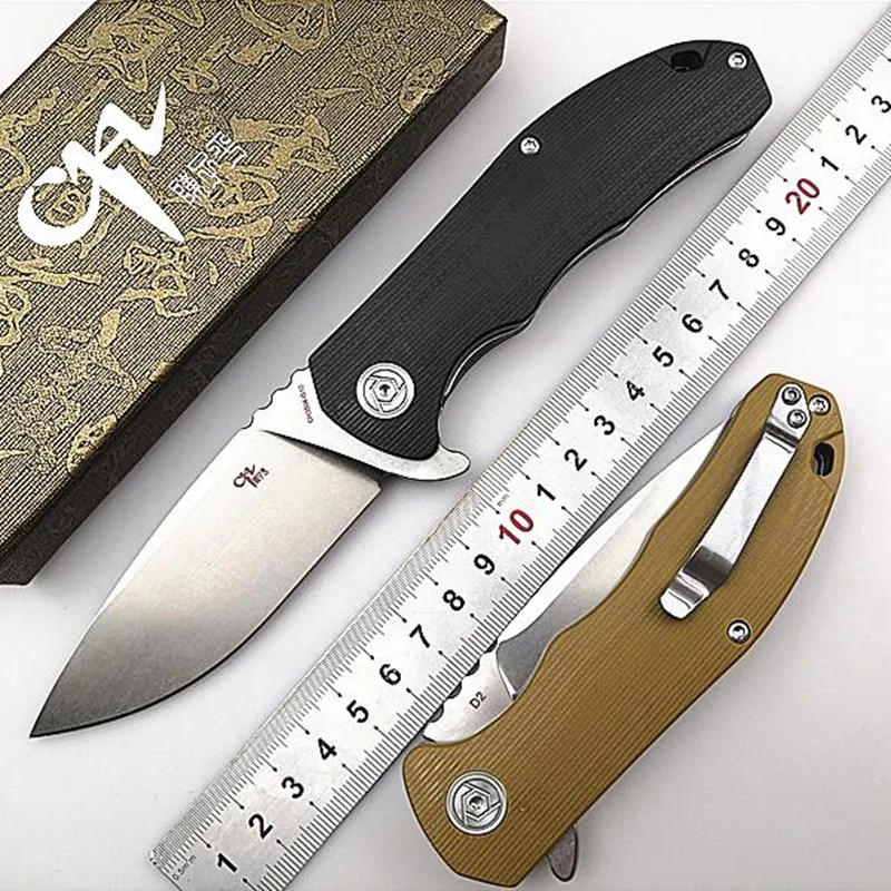 

CH CH3504 Складной карманный нож Flipper D2 Blade G10 Ручка Шарикоподшипник Утилита Открытый Кемпинг Охота Выживание Нож EDC