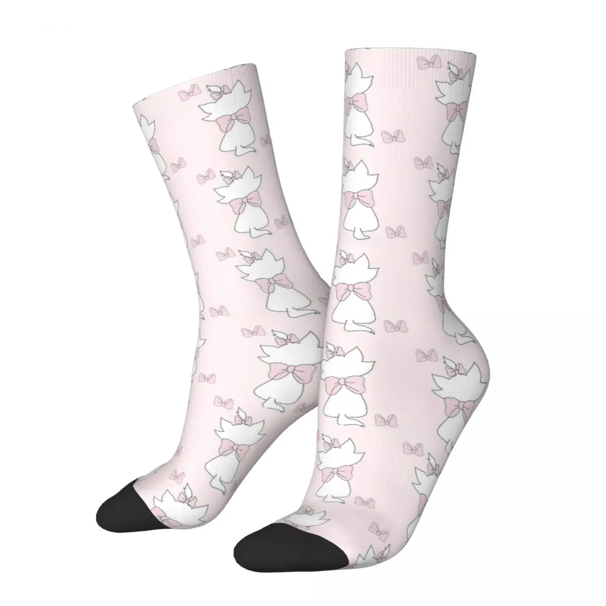 

Harajuku Marie Cat Pattern Sports Socks Polyester Crew Socks for Women Men