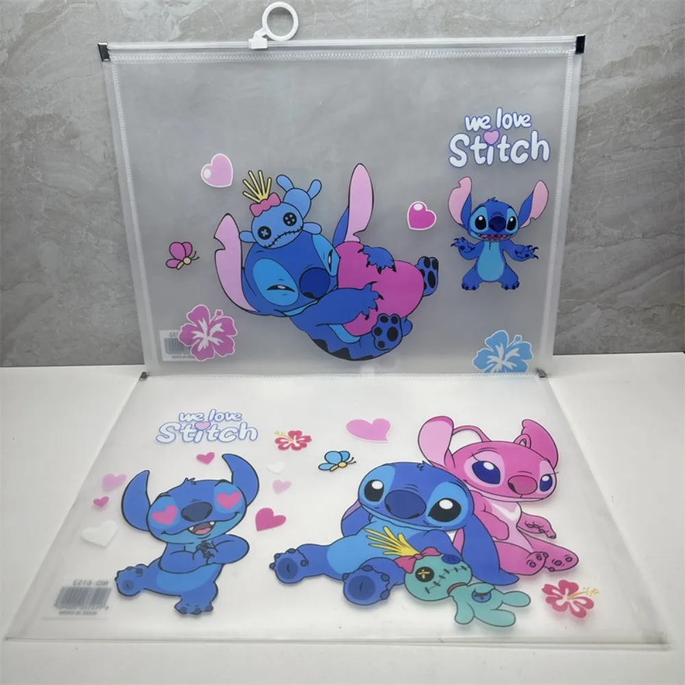 1 قطعة حقيبة ملفات PP بسحاب عشوائي، حقيبة تخزين ورق البيانات StarCraft Baby Stitch A4 حقيبة الأرشيف #3
